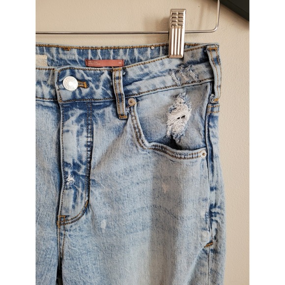 Anthropologie Pilcro The Vintage Straight Jeans, Ruffle Distressing, Sz 28 BOHO - Picture 4 of 10